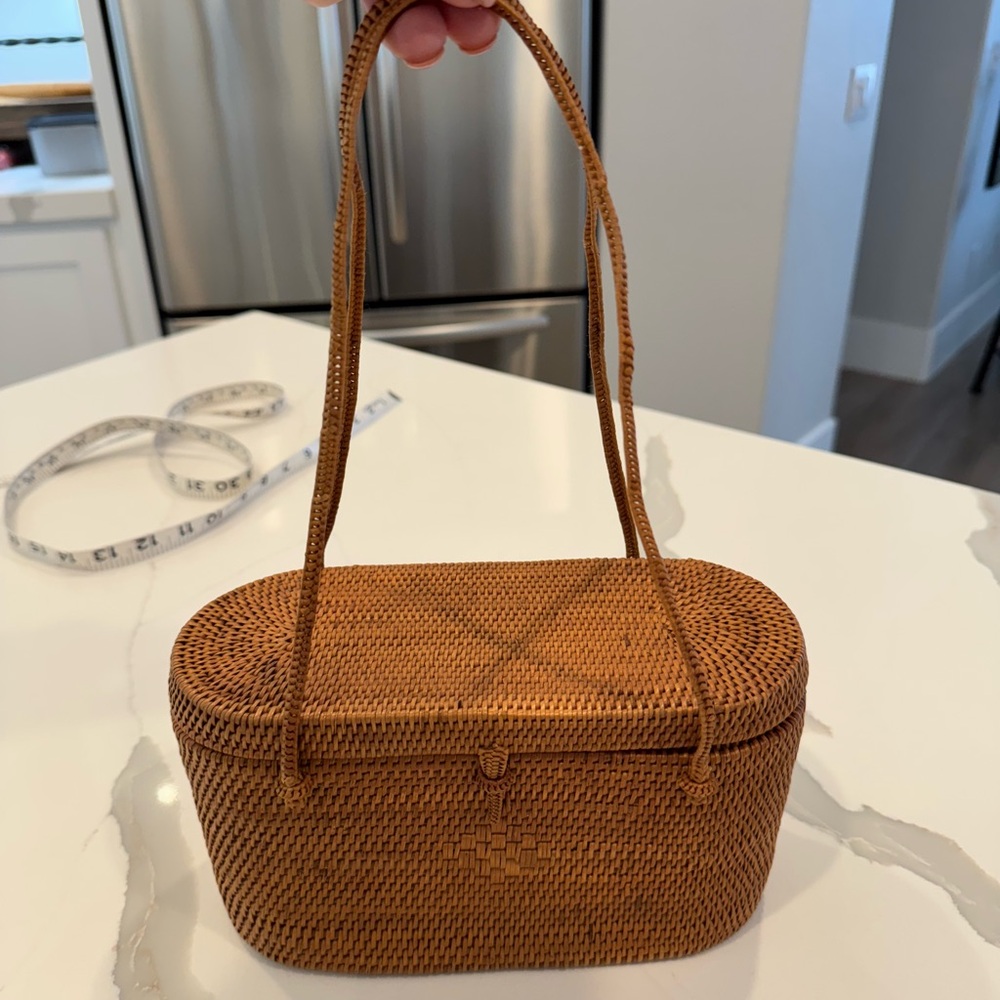 Elegant Woven Mini Bag in Rich Brown - Picture 2 of 7